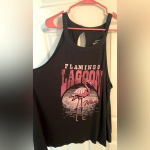 Torrid flamingo halter neck tank top.